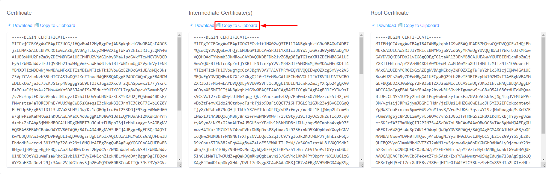 Copy SSL Certificate