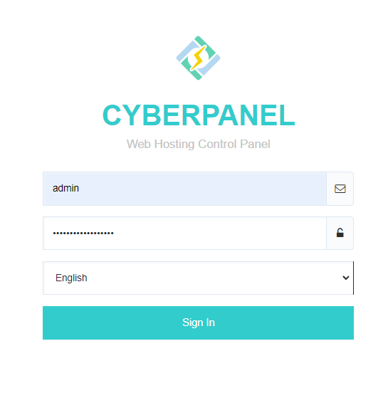 CyberPanel Login Homepage