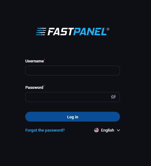 FastPanel Login Page